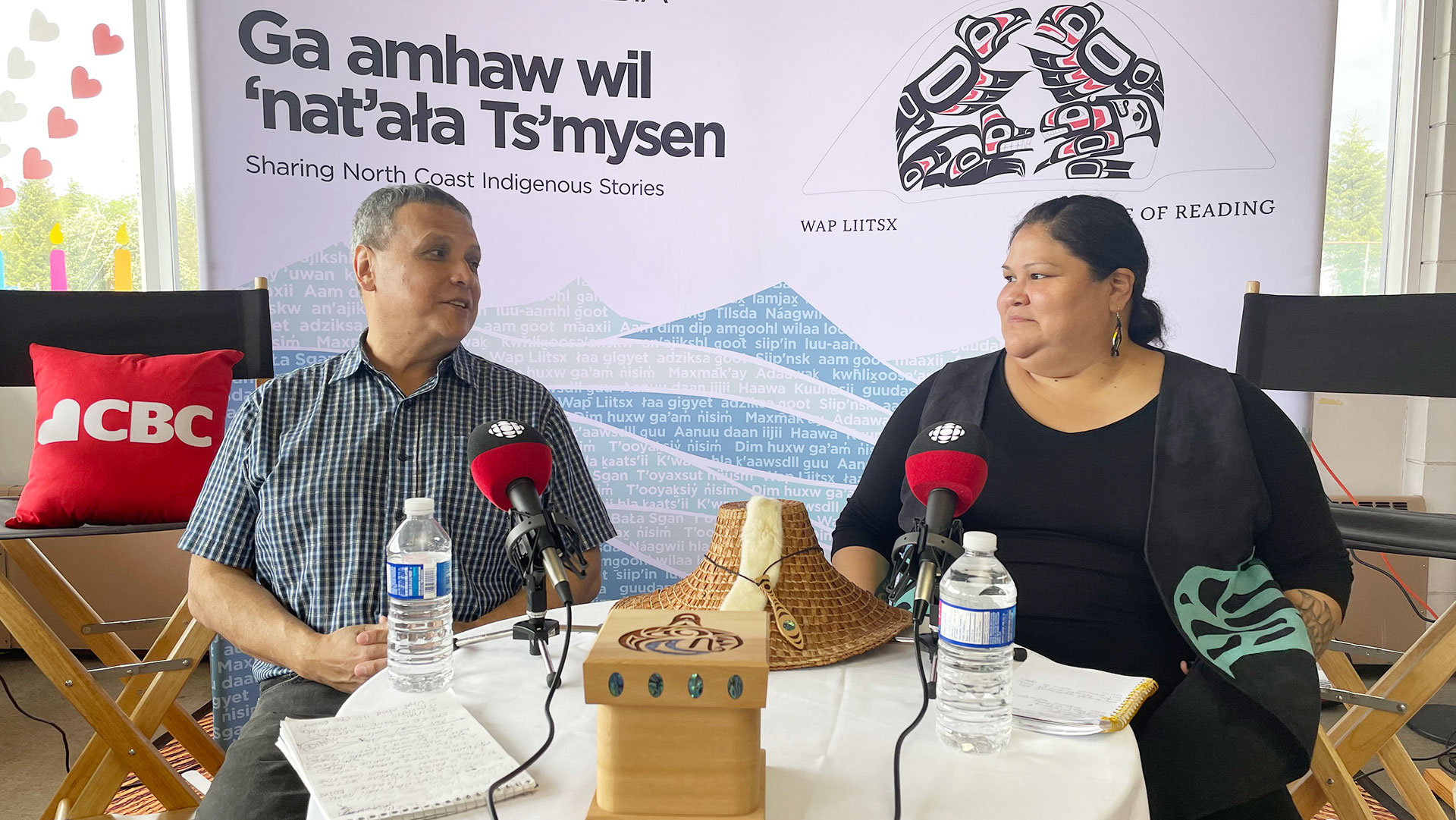 CBC Associate Producer and Ts’msyen Reporter Rudy Kelly (left) and