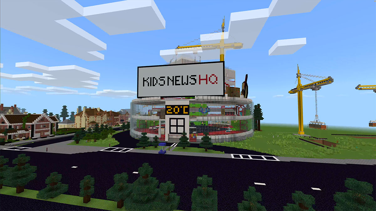 Become a Kids News reporter in our Minecraft Education world