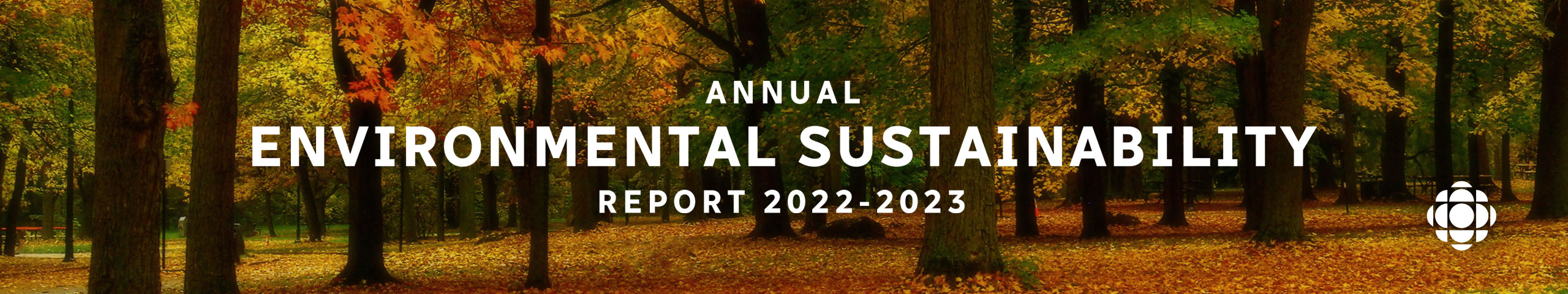 environmental sustainability report 2022-2023 written on a forest ...